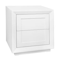 Balmain Tall Bedside Table - White