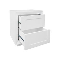 Balmain Tall Bedside Table - White