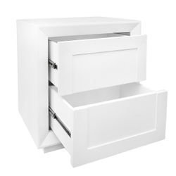 Balmain Tall Bedside Table - White