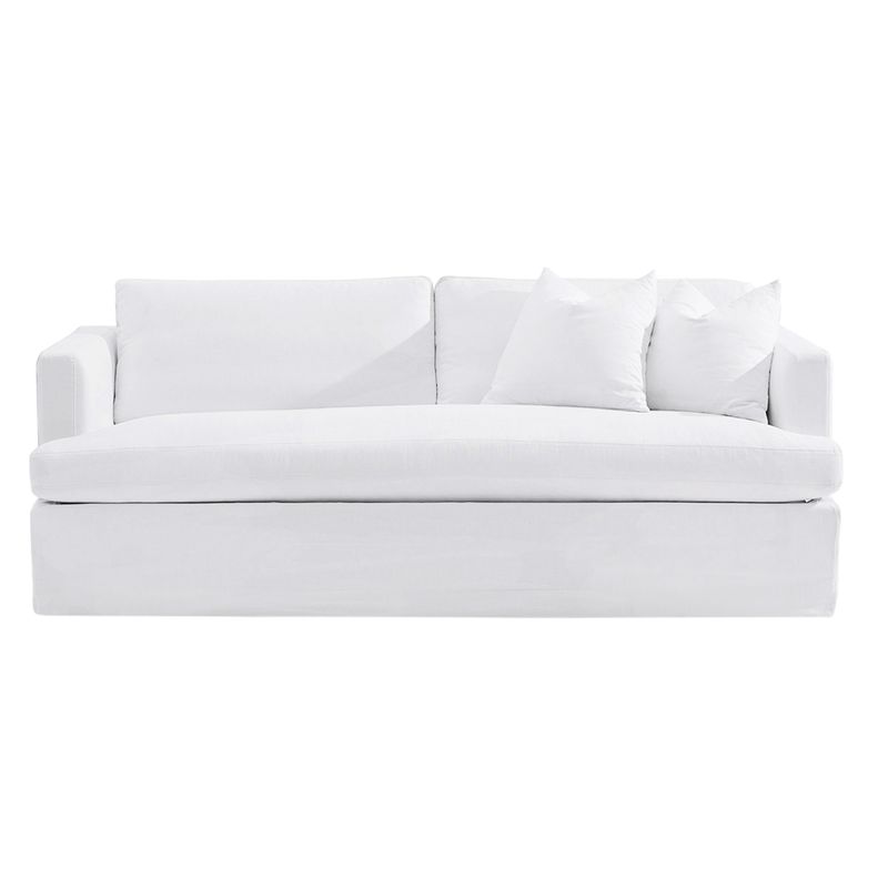 Birkshire 3 Seater Slip Cover Sofa - White Linen