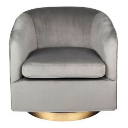 Belvedere Swivel Arm Chair - Charcoal Velvet