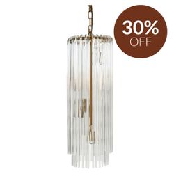 Zara Pendant - Long Brass
