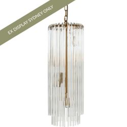 Zara Pendant - Long Brass - OUTLET NSW