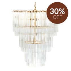 Zara Pendant - 3 Tier Brass