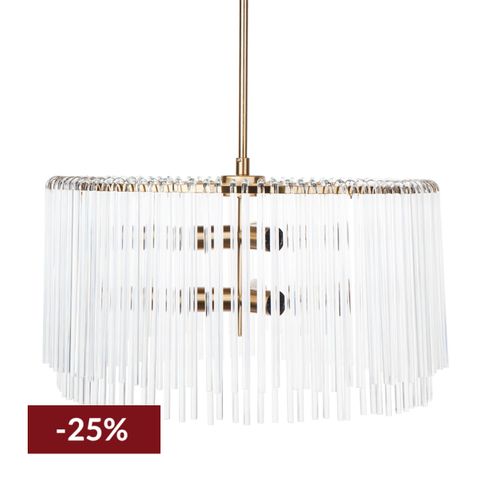 Zara Pendant - Round Brass