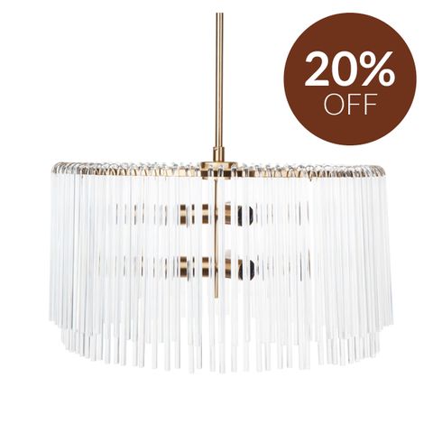 Zara Pendant - Round Brass