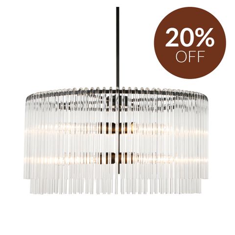 Zara Pendant - Round Black