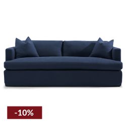 Birkshire 3 Seater Slip Cover Sofa - Navy Linen