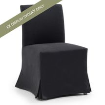 Brighton Slip Cover Dining Chair - Black Linen