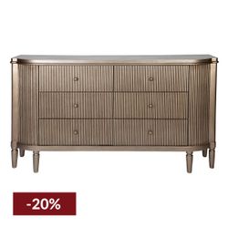 Arielle 6 Drawer Chest - Antique Gold