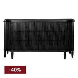 Arielle 6 Drawer Chest - Black