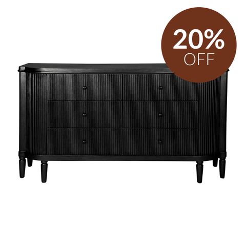 Arielle 6 Drawer Chest - Black