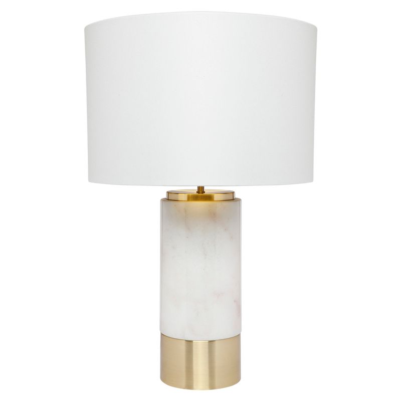 Paola Marble Table Lamp - White w White Shade