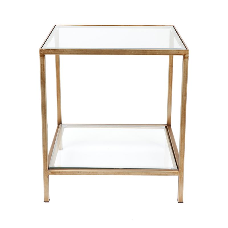 Gold side shop table square