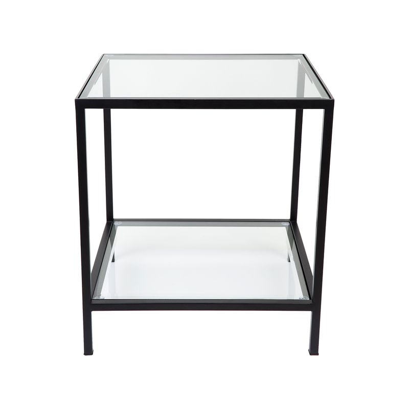 Square glass on sale end table