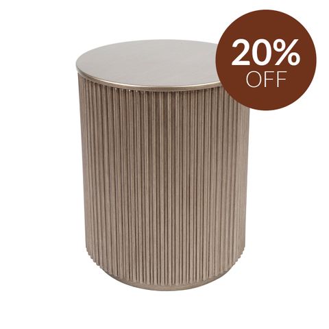 Nomad Round Side Table - Antique Gold