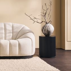 Nomad Round Side Table - Black