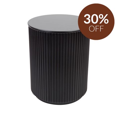 Nomad Round Side Table - Black