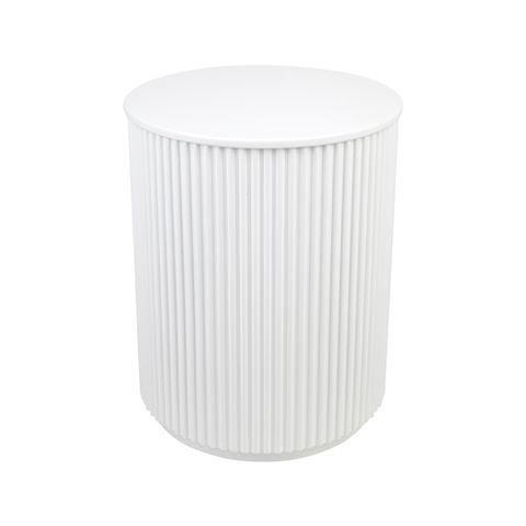 Nomad Round Side Table - White