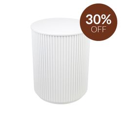Nomad Round Side Table - White