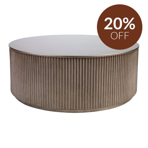 Nomad Round Coffee Table - Antique Gold