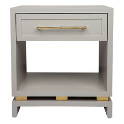 Pearl Bedside Table - Small Grey