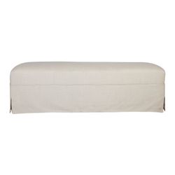 Brighton Slip Cover Bench Ottoman - Natural Linen