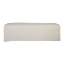 Brighton Slip Cover Bench Ottoman - Natural Linen