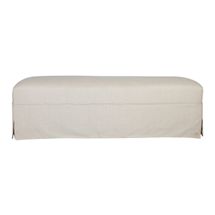 Brighton Slip Cover Bench Ottoman - Natural Linen