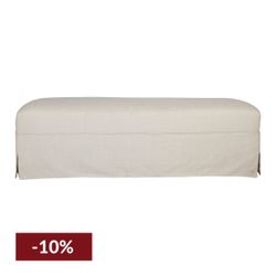 Brighton Slip Cover Bench Ottoman - Natural Linen