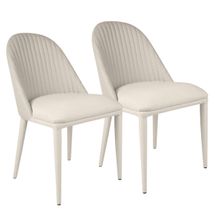 Dante Panelled Dining Chair Set of 2  - Natural