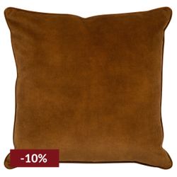 Tobago Square Feather Cushion - Tobacco Velvet