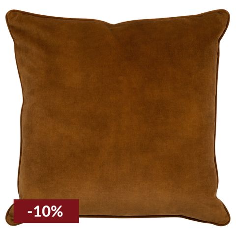 Tobago Square Feather Cushion - Tobacco Velvet