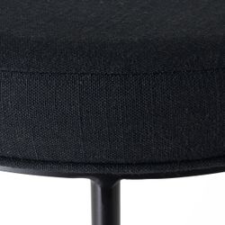Blackley Black Iron Kitchen Stool - Black Linen