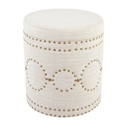 Bradshaw Round Storage Stool - Natural Linen