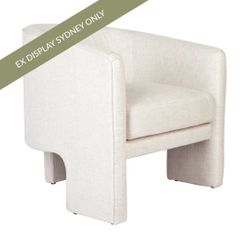 Kylie Arm Chair - Natural Linen - OUTLET NSW