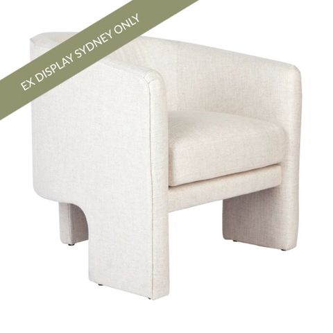Kylie Arm Chair - Natural Linen - OUTLET NSW