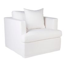 Birkshire Slip Cover Arm Chair - White Linen