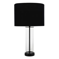 East Side Table Lamp - Black w Black Shade