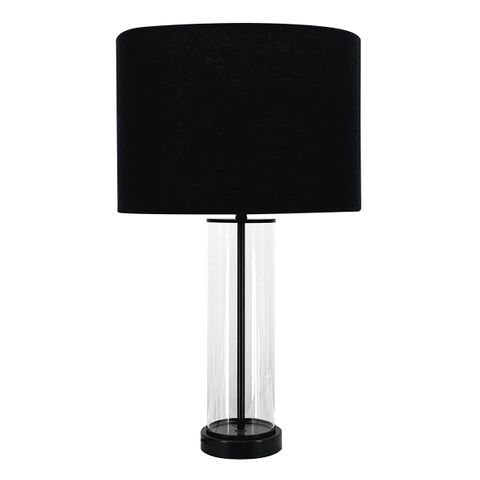 East Side Table Lamp - Black with Black Shade