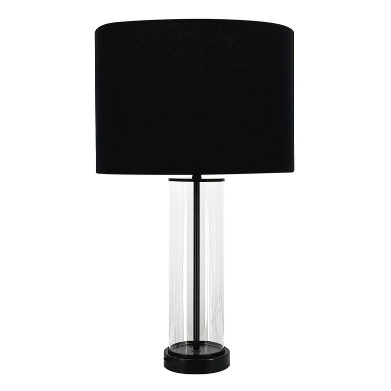 East Side Table Lamp - Black w Black Shade