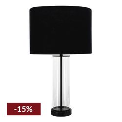 East Side Table Lamp - Black w Black Shade