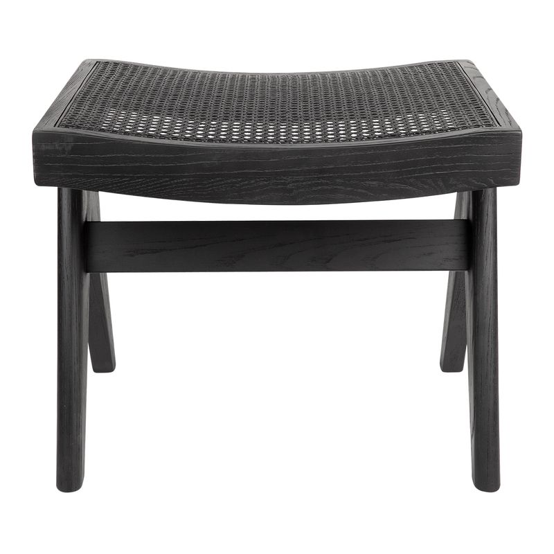 Cuban Rattan Stool Black