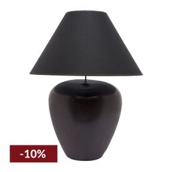 Picasso Table Lamp - Black w Black Shade