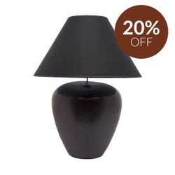Picasso Table Lamp - Black w Black Shade