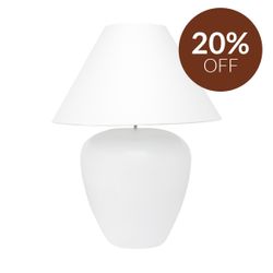Picasso Table Lamp - White w White Shade