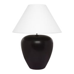 Picasso Table Lamp - Black w White Shade