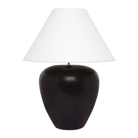 Picasso Table Lamp - Black w White Shade