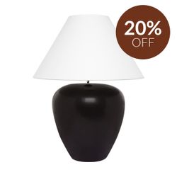Picasso Table Lamp - Black w White Shade