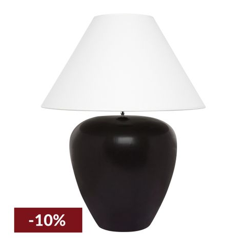 Picasso Table Lamp - Black w White Shade